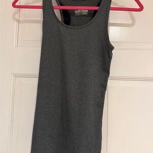 Gray Under Armour ribbed exercise tank